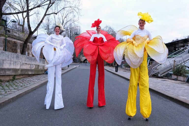 spectacle echassiers fleurs